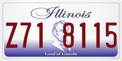 IL license plate Z718115