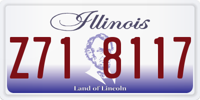IL license plate Z718117