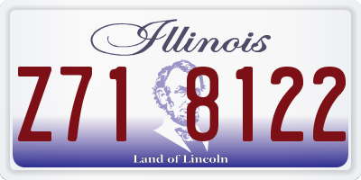 IL license plate Z718122