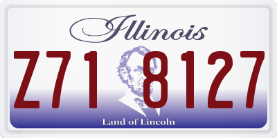 IL license plate Z718127
