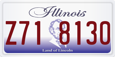 IL license plate Z718130