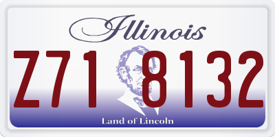 IL license plate Z718132