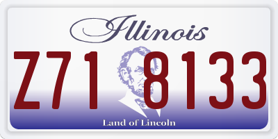 IL license plate Z718133