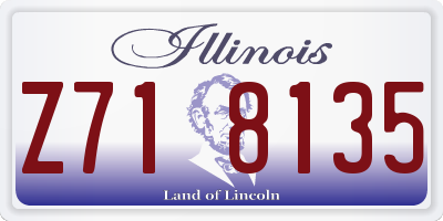 IL license plate Z718135
