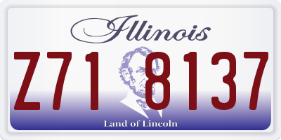 IL license plate Z718137
