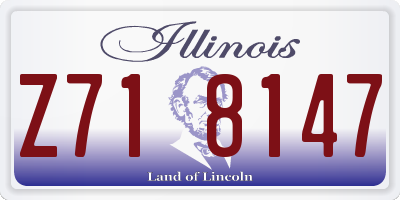 IL license plate Z718147