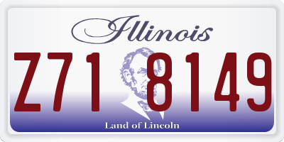 IL license plate Z718149