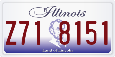 IL license plate Z718151