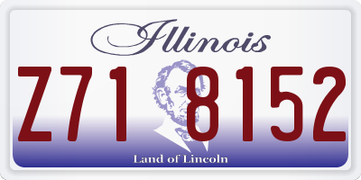 IL license plate Z718152