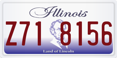 IL license plate Z718156