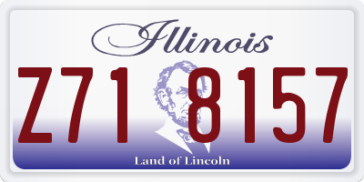 IL license plate Z718157