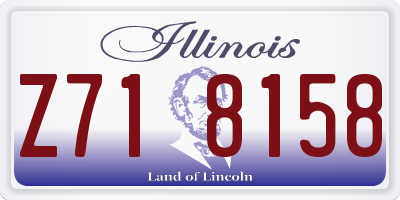 IL license plate Z718158