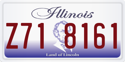 IL license plate Z718161