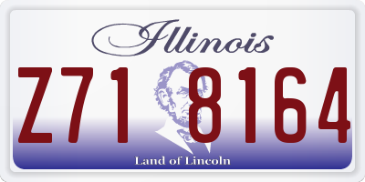 IL license plate Z718164