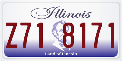 IL license plate Z718171