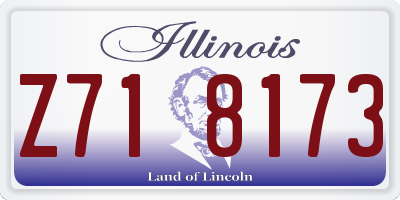 IL license plate Z718173