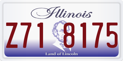 IL license plate Z718175