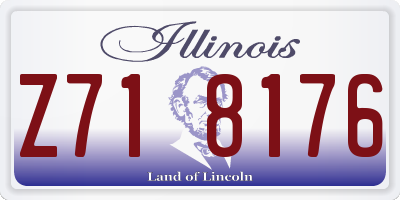 IL license plate Z718176