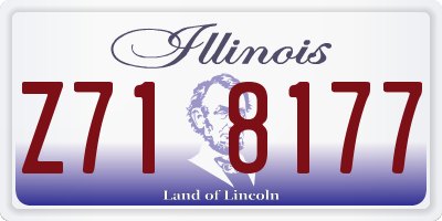 IL license plate Z718177
