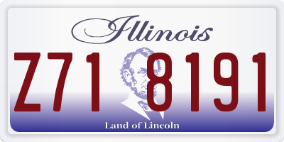 IL license plate Z718191