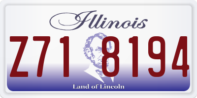 IL license plate Z718194