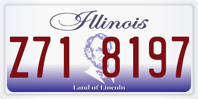 IL license plate Z718197