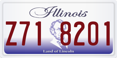 IL license plate Z718201