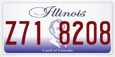 IL license plate Z718208