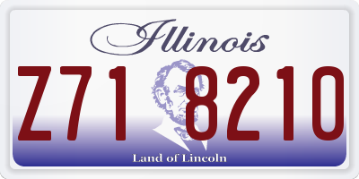 IL license plate Z718210