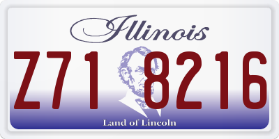 IL license plate Z718216