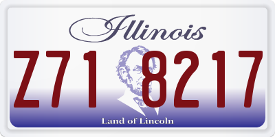 IL license plate Z718217