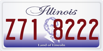 IL license plate Z718222