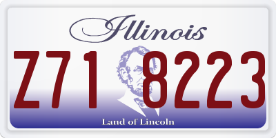 IL license plate Z718223