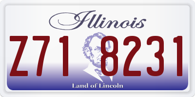 IL license plate Z718231