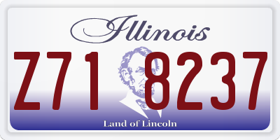 IL license plate Z718237