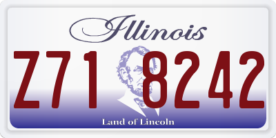 IL license plate Z718242