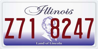 IL license plate Z718247