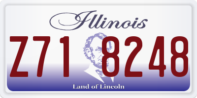 IL license plate Z718248
