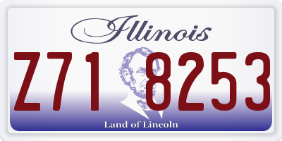 IL license plate Z718253