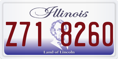 IL license plate Z718260