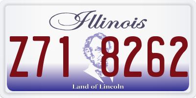 IL license plate Z718262
