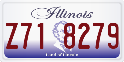 IL license plate Z718279