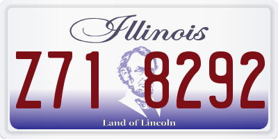 IL license plate Z718292