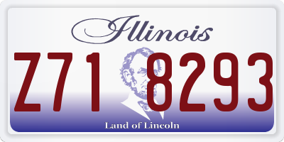 IL license plate Z718293