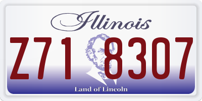 IL license plate Z718307
