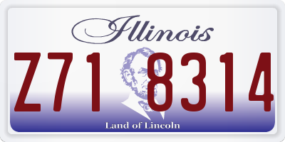 IL license plate Z718314