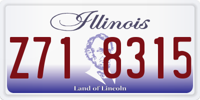 IL license plate Z718315