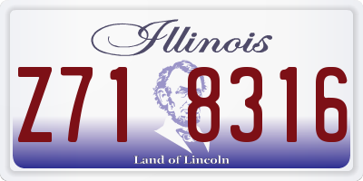 IL license plate Z718316