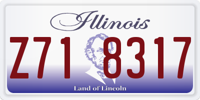 IL license plate Z718317