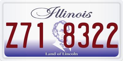 IL license plate Z718322